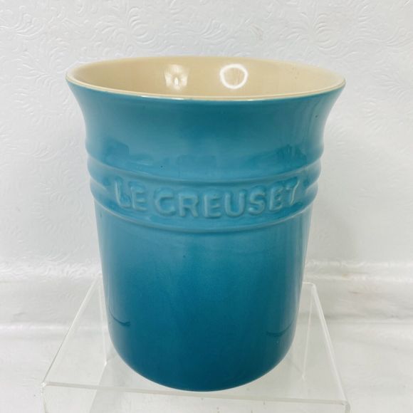 Le Creuset 1 Qt Utensil Holder Caribbean Ombre Blue - Picture 1 of 7